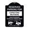 Signmission Reserved Parking for Expecting Mothers Unauthorized Vehicles Towed Away, A-DES-BW-1824-23104 A-DES-BW-1824-23104 - alternate 1
